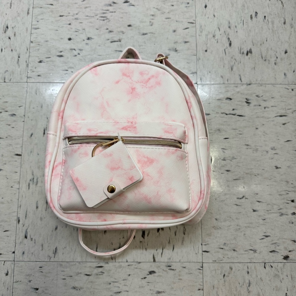 Pink Marble Backpack